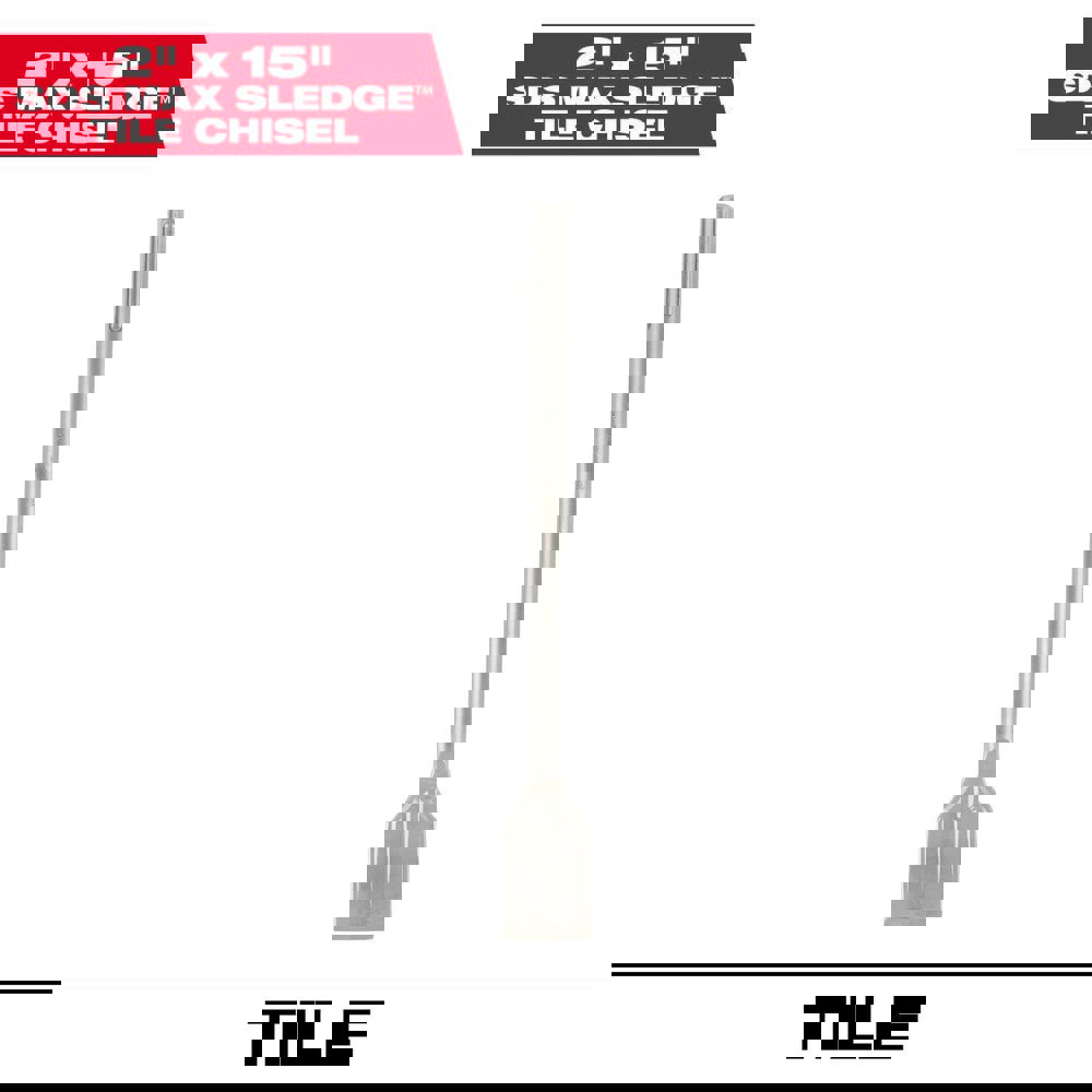 Hammer & Chipper Replacement Chisels; Chisel Type: Tile ; Head Width (Inch): 2 ; Shank Length (Inch): 2-1/2 ; Shank Diameter (Inch): 45/64 ; Drive Type: SDS Max ; Shank Shape: SDS Max